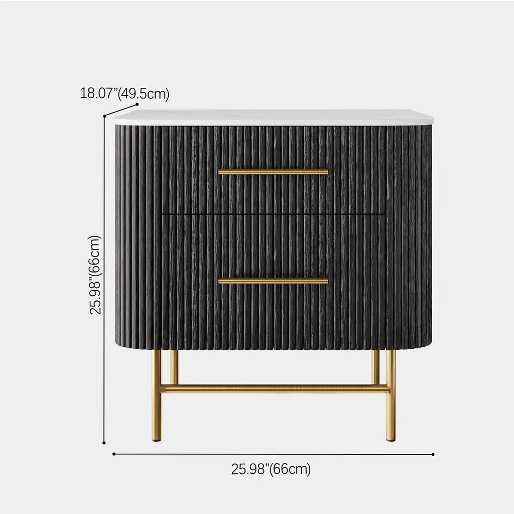 Cedar Oak Stone Nightstand 26" For Bedroom