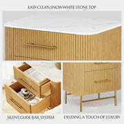 Cedar Oak Stone Nightstand 26