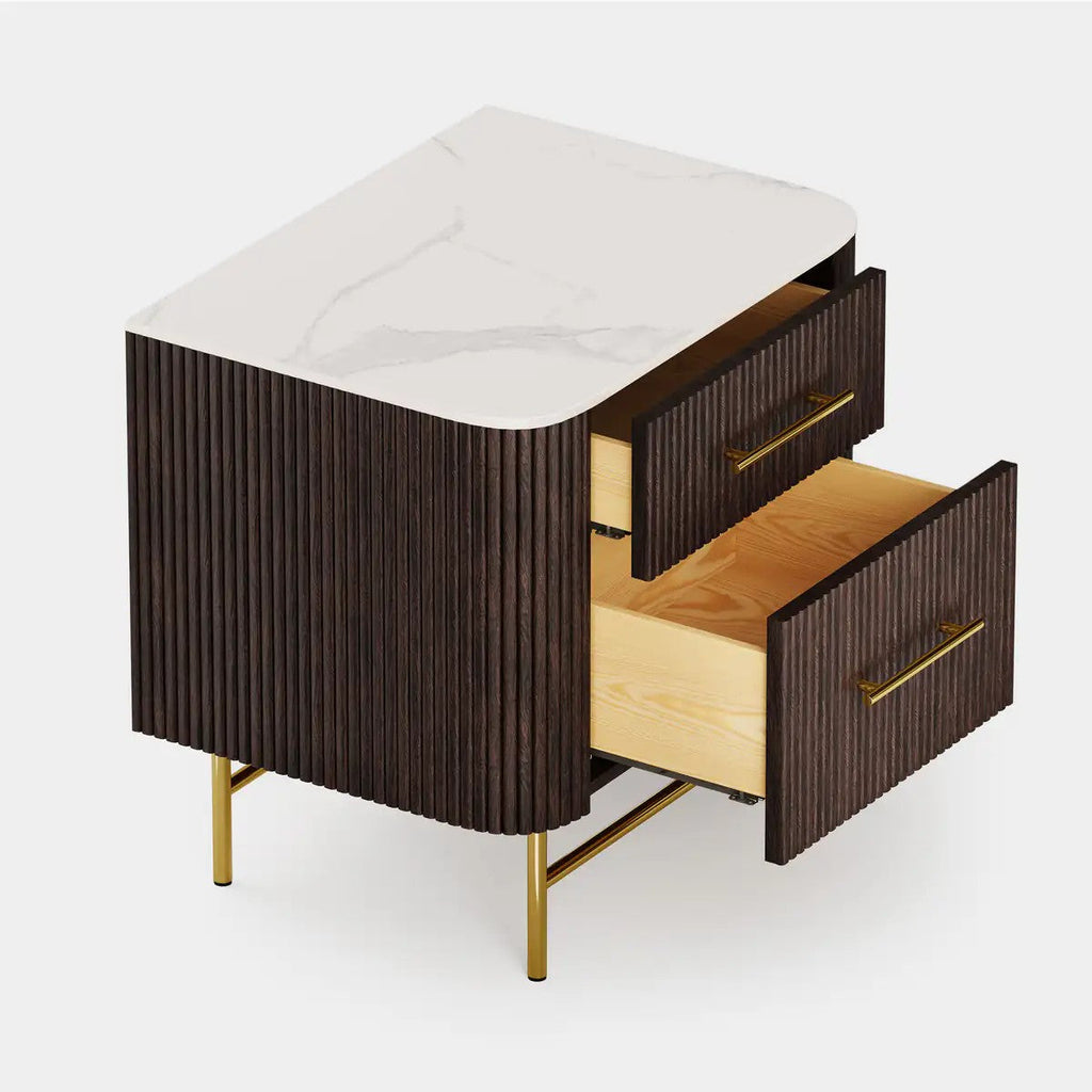 Cedar Oak Stone Nightstand 26" For Bedroom