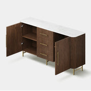 Cedar Oak Stone Sideboard With Drawers For Dining Room