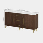 Cedar Oak Stone Sideboard With Drawers For Dining Room