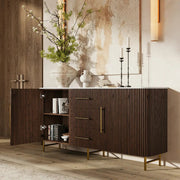 Cedar Oak Stone Sideboard With Drawers For Dining Room
