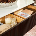 Cedar Oak Stone Sideboard With Drawers For Dining Room