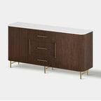 Cedar Oak Stone Sideboard With Drawers For Dining Room