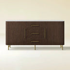 Cedar Oak Stone Sideboard With Drawers For Dining Room