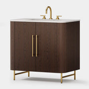 Cedar Oak Stone Bathroom Vanity 36“ with Sink for Bathroom
