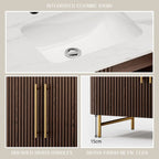 Cedar Oak Stone Bathroom Vanity 36“ with Sink for Bathroom