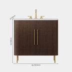 Cedar Oak Stone Bathroom Vanity 36“ with Sink for Bathroom