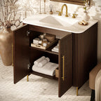 Cedar Oak Stone Bathroom Vanity 36“ with Sink for Bathroom