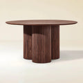 Cedar Oak Wood Dining Table 54"D For Living Room