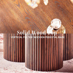 Cedar Oak Wood Dining Table 54"D For Living Room