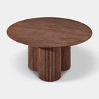 Cedar Oak Wood Dining Table 54"D For Living Room