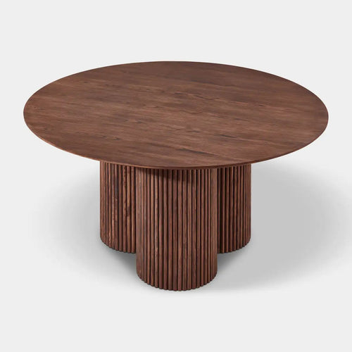 Cedar Oak Wood Dining Table 54"D For Living Room
