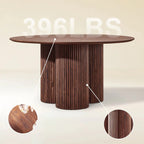 Cedar Oak Wood Dining Table 54"D For Living Room