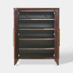 Cedar Oak Wood 2-Door Storage Cabinet 47"W For Entryway & Living Room