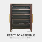 Cedar Oak Wood 2-Door Storage Cabinet 47"W For Entryway & Living Room