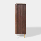Cedar Oak Wood 2-Door Storage Cabinet 47"W For Entryway & Living Room