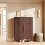 Cedar Oak Wood 2-Door Storage Cabinet 47"W For Entryway & Living Room
