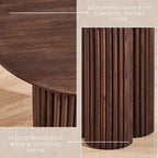 Cedar Oak Wood Side Table 24"D For Living Room
