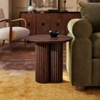 Cedar Oak Wood Side Table 24"D For Living Room