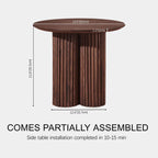 Cedar Oak Wood Side Table 24"D For Living Room