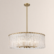 Aura Round Glass Chandelier 27”D 32“D