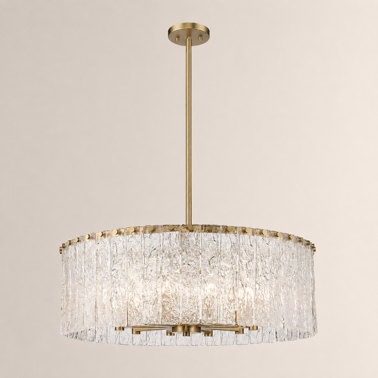 Aura Round Glass Chandelier 27”D 32“D