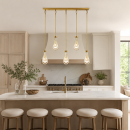 Aurelia Rain Linear Rod Chandelier 36'W