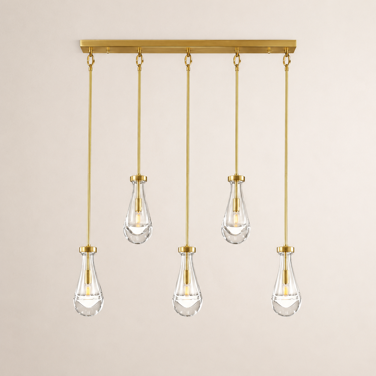 Aurelia Rain Linear Rod Chandelier 36'W
