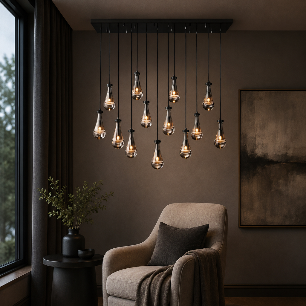 Aurelia Rain Linear Chandelier 54'W