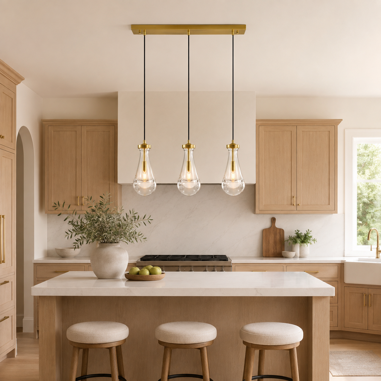 Aurelia Rain Linear Cord Chandelier 22'W