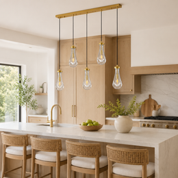Aurelia Rain Linear Cord Chandelier 36'W