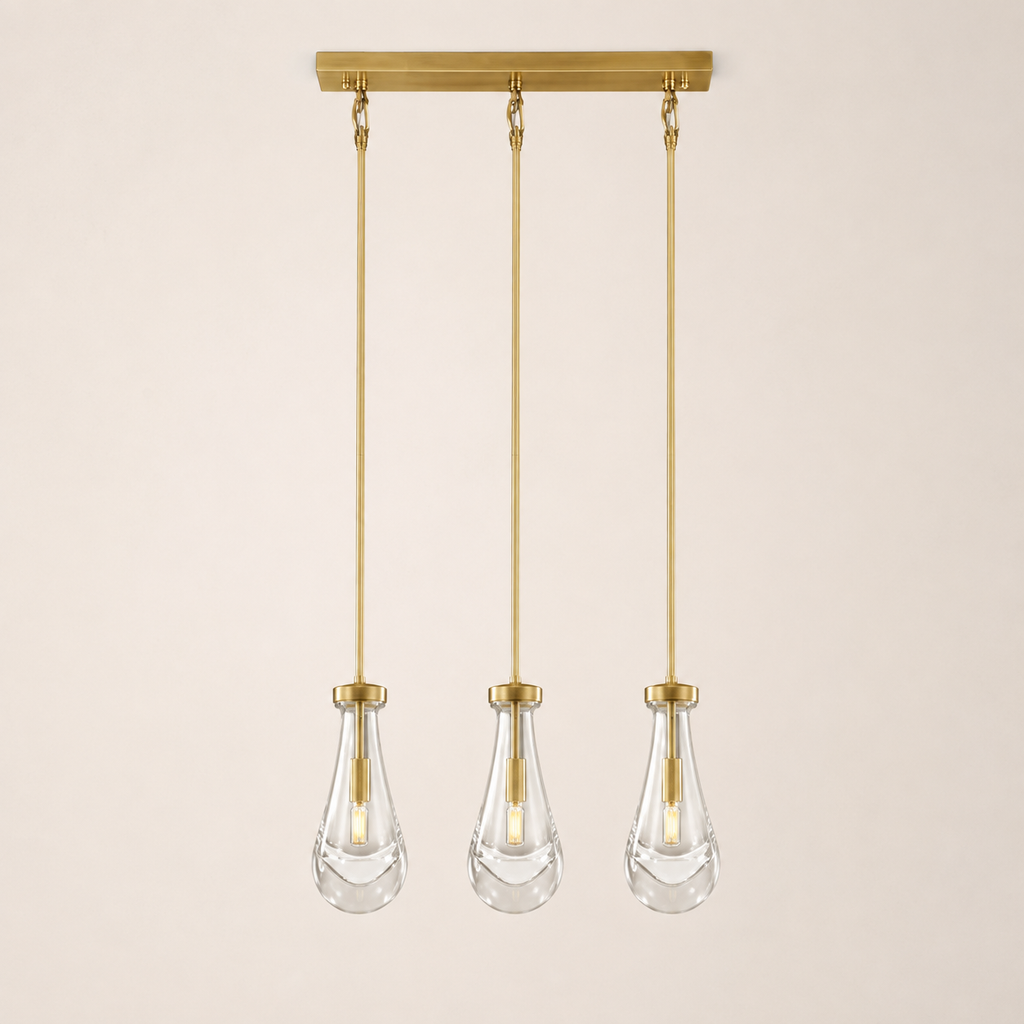 Aurelia Rain Linear Rod Chandelier 22'W