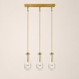 Aurelia Rain Linear Rod Chandelier 22'W
