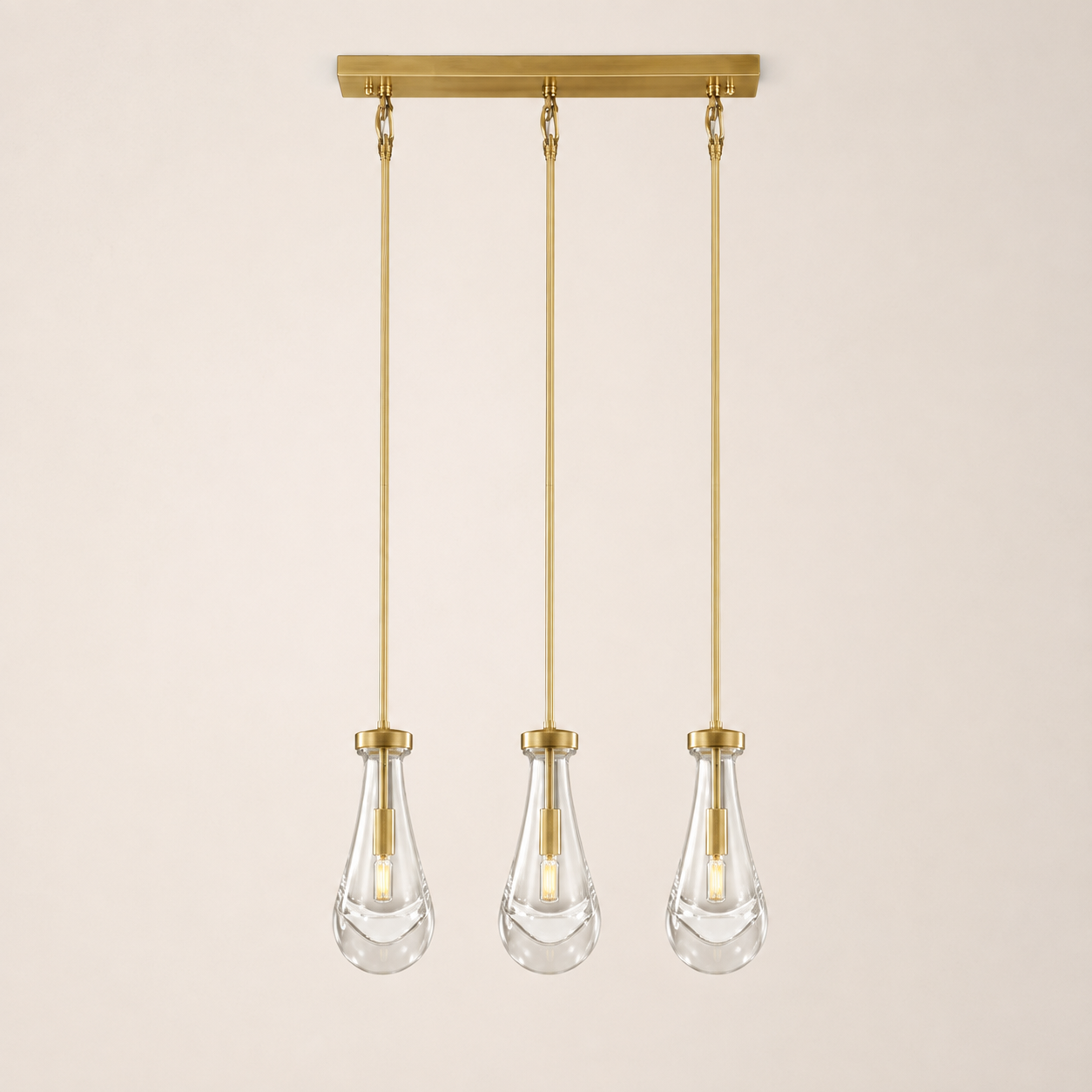 Aurelia Rain Linear Rod Chandelier 22'W