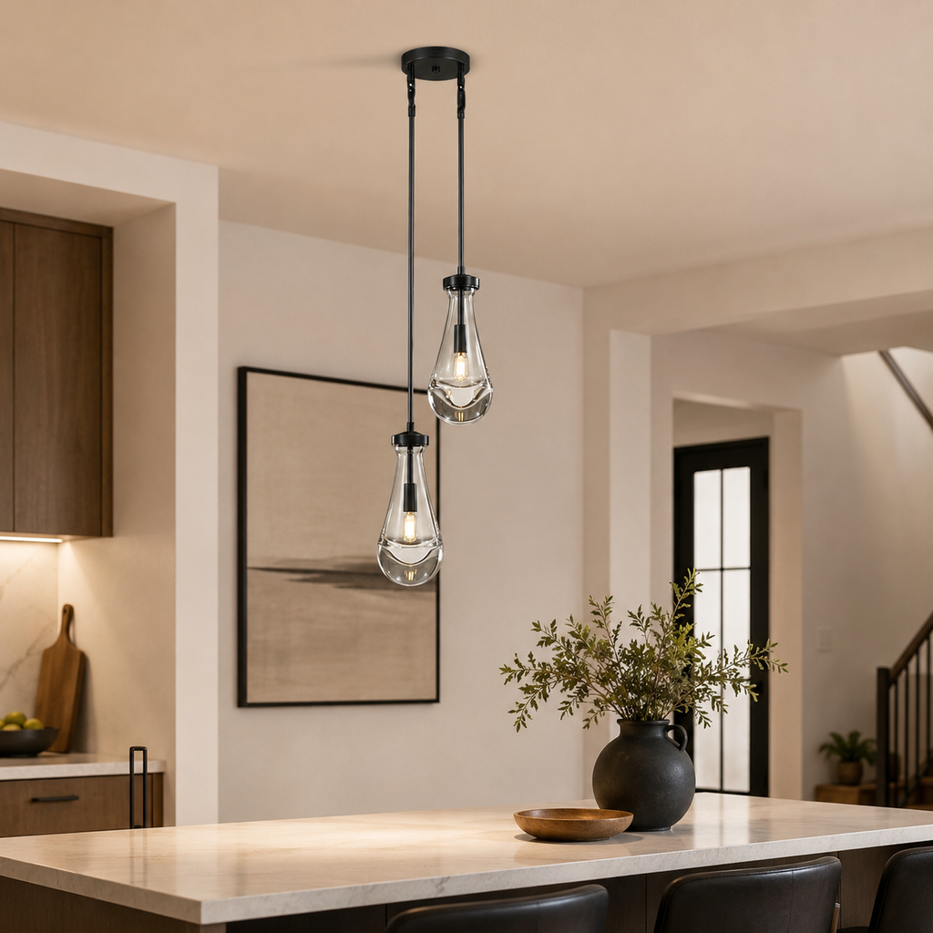 Aurelia Rain Rod Pendant Light 5"D