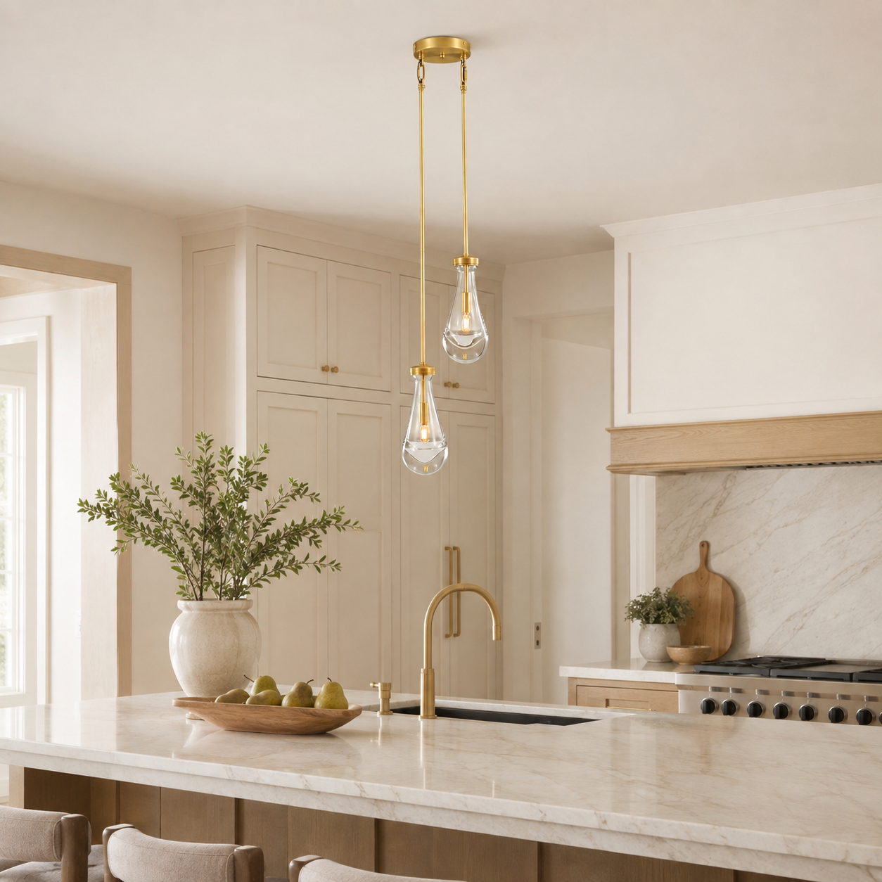 Aurelia Rain Rod Pendant Light 5"D