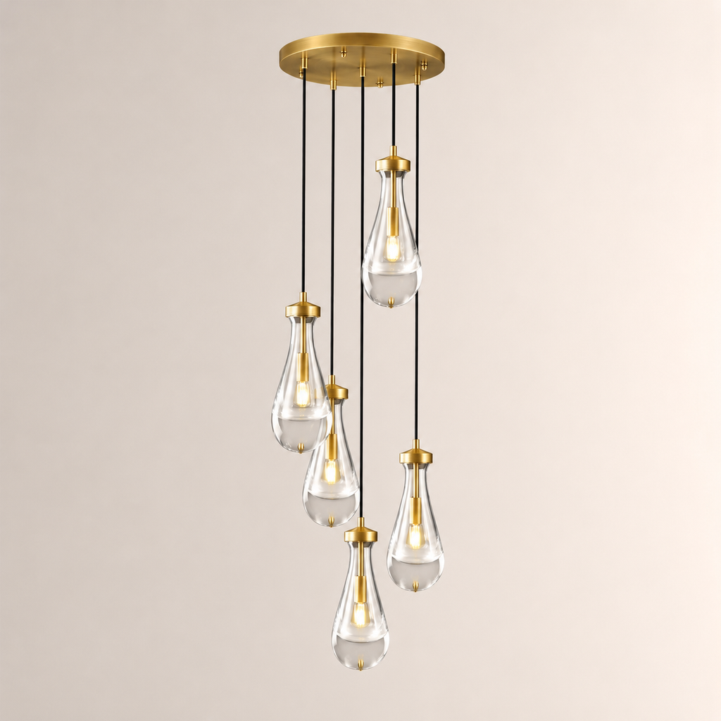 Aurelia Rain Round Chandelier 14"D