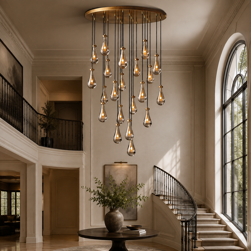 Aurelia Rain Round Chandelier 60“D