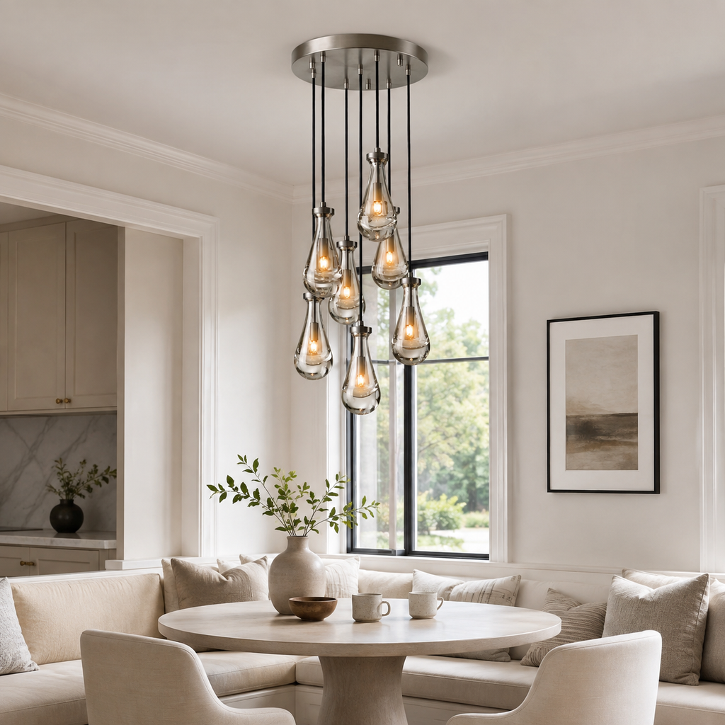 Aurelia Rain Round Chandelier 47“D