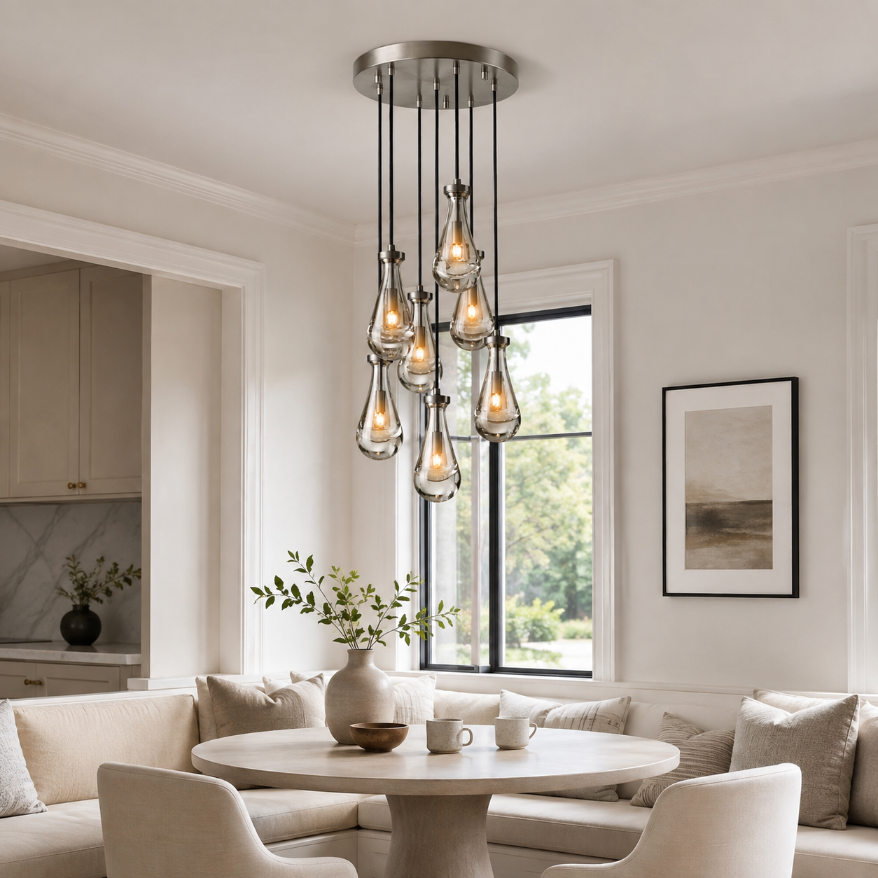Aurelia Rain Round Chandelier 47“D