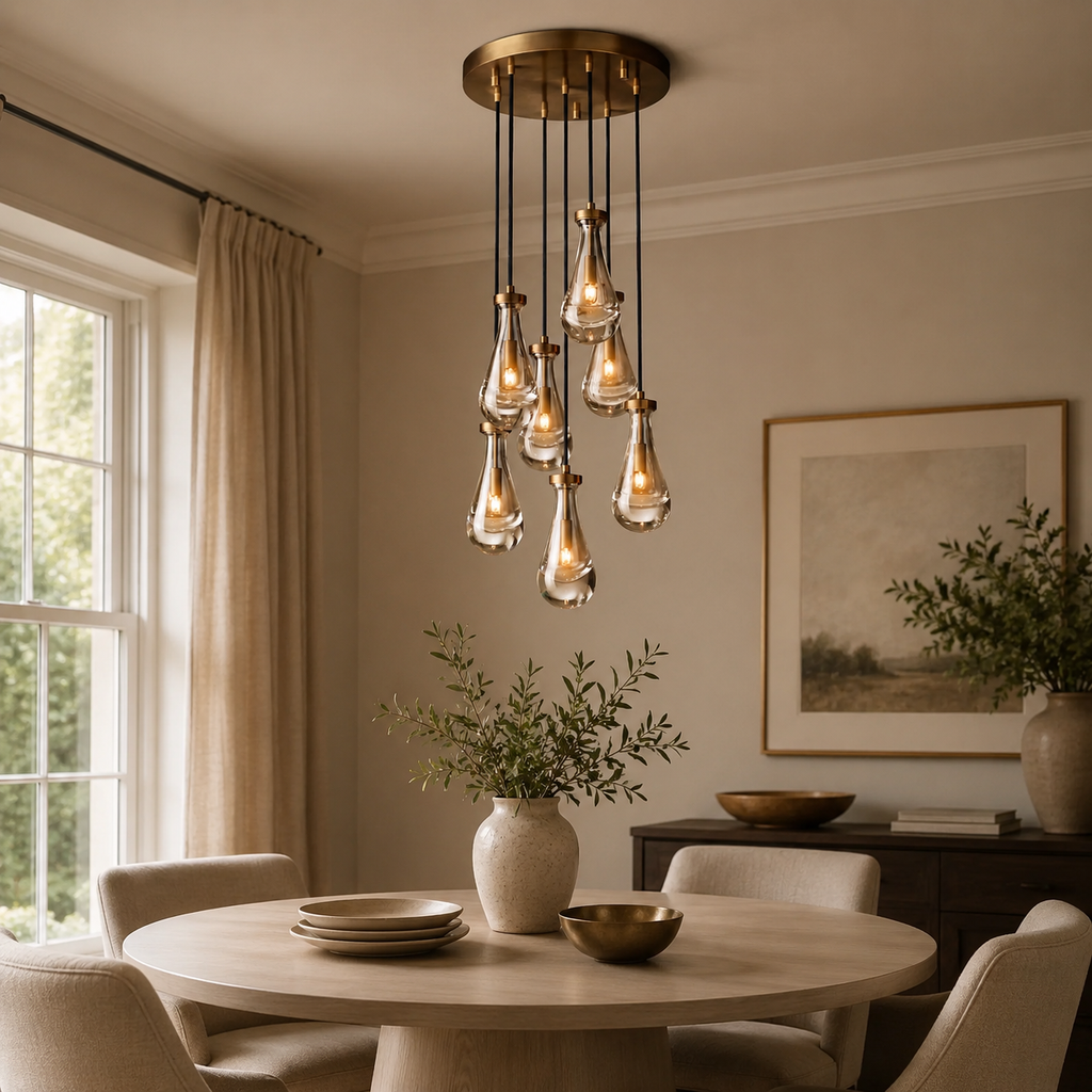 Aurelia Rain Round Chandelier 60“D