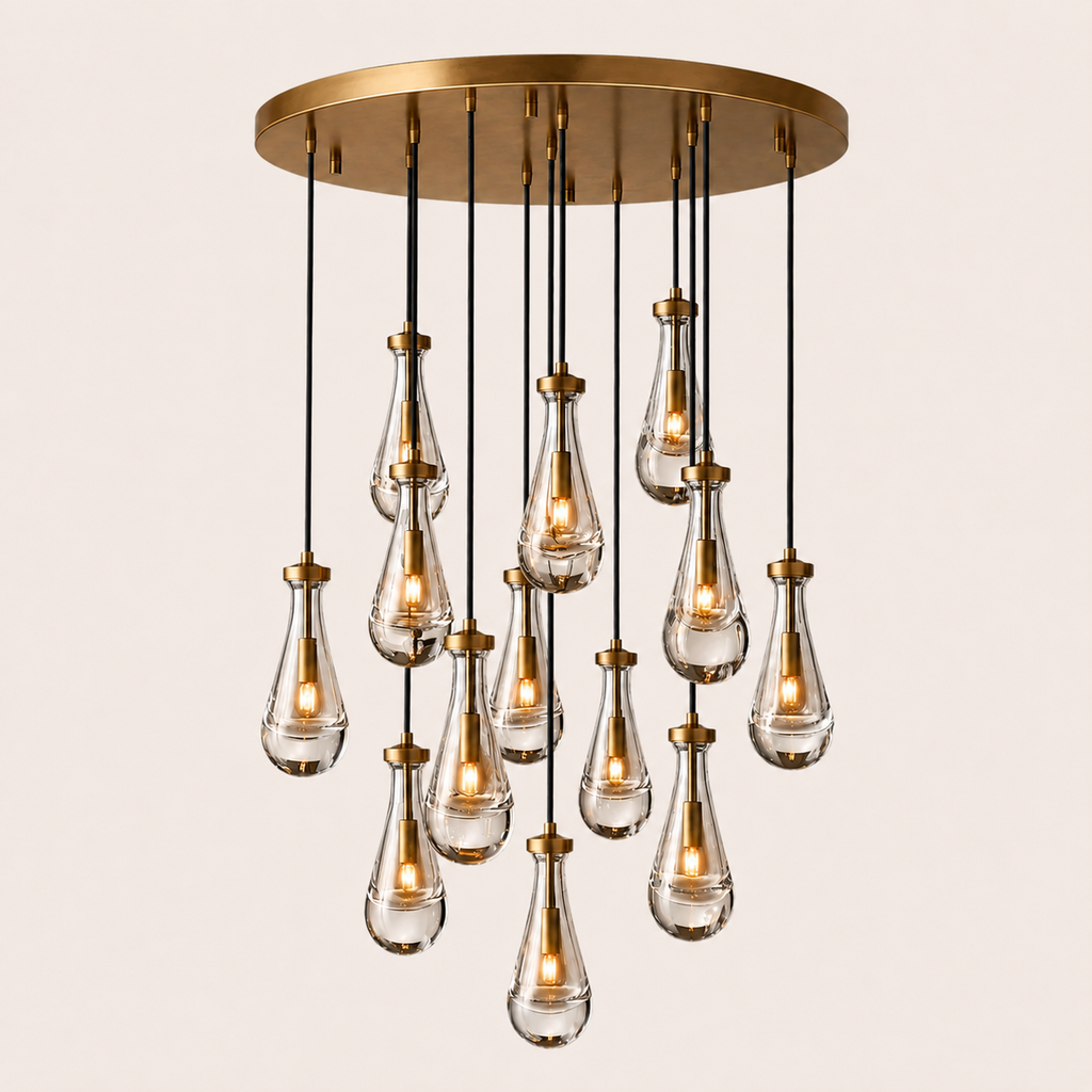 Aurelia Rain Round Chandelier 36“D
