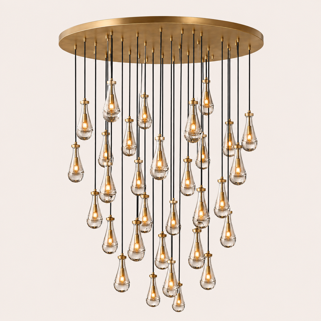 Aurelia Rain Round Chandelier 60“D