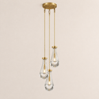 Aurelia Rain Round Rod Chandelier 8"D