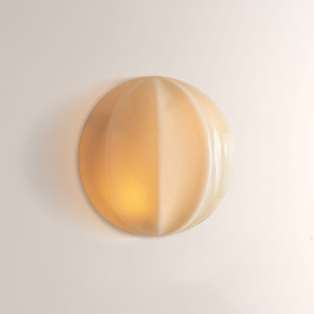 Maren Clamshell Ribbed Opal Glass Wall Sconce