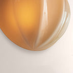 Maren Clamshell Ribbed Opal Glass Wall Sconce