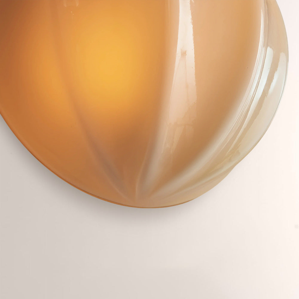 Maren Clamshell Ribbed Opal Glass Wall Sconce
