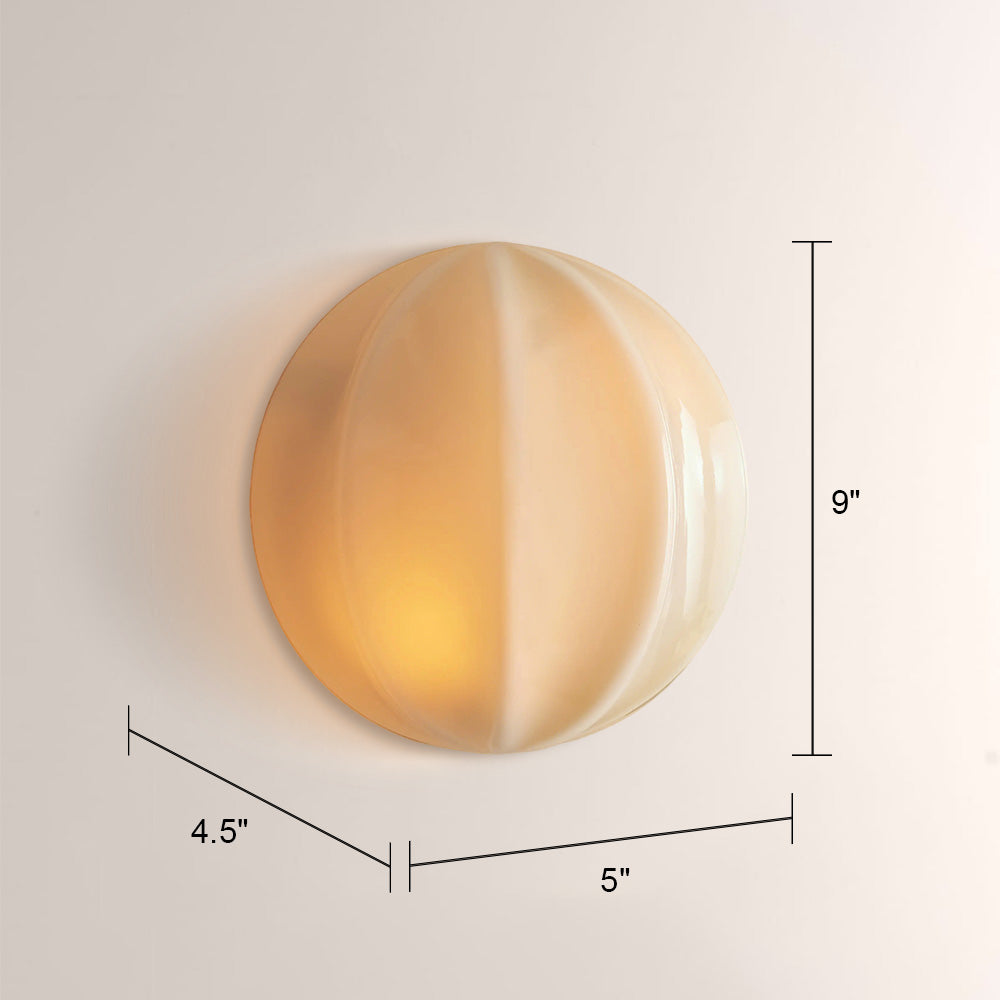 Maren Clamshell Ribbed Opal Glass Wall Sconce
