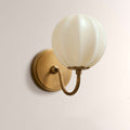 Maren Gooseneck Ribbed Opal Glass Wall Sconce